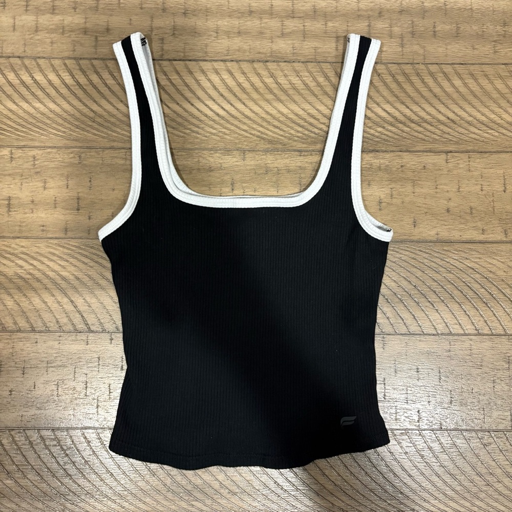 Fabletics Daily Rib Cropped Square Neck Tank